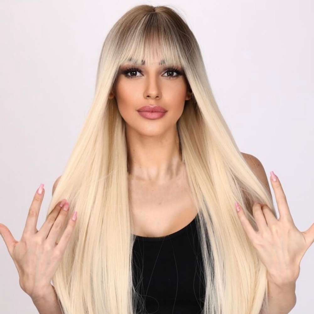 30” straight wig